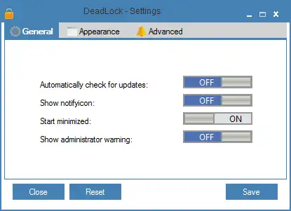 DeadLock settings