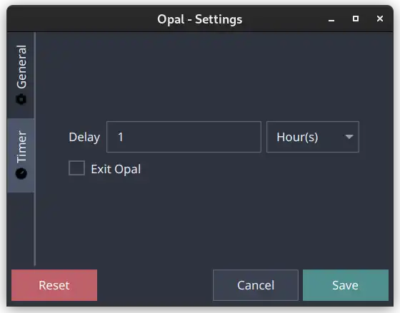 Opal timer